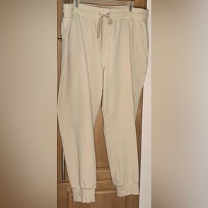 Stretch tech quick dry cream casual pants with pockets